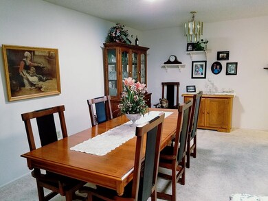 Spacious dining room
