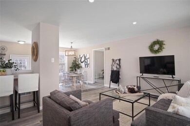 View from the front door - open plan living