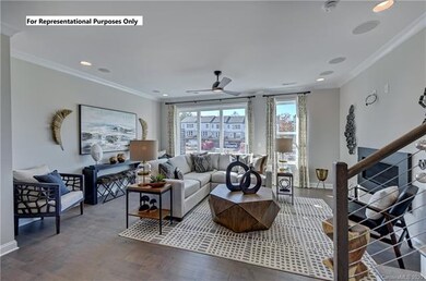 Living area with 9 foot sliding glass door that op