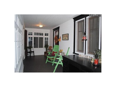 Freshly painted front porch