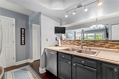 Kitchen is open to the Living Room/Dining Room are