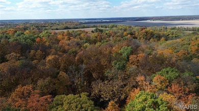 View of property location with a heavily wooded area