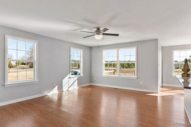 Open Concept Family room.  Look at those windows!