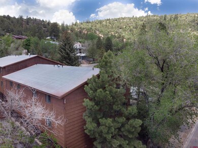 Aerial view of condo complex.