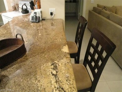 Breakfast bar in kitchen
