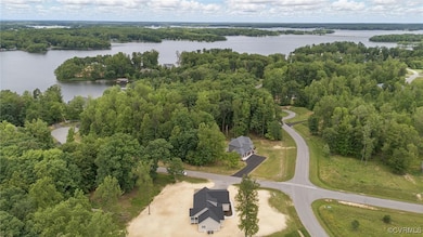 Aerial view of a large body of water