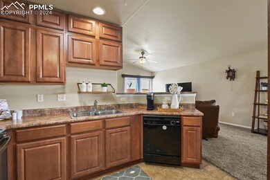 Kitchen featuring ceiling fan, dishwasher, stainle