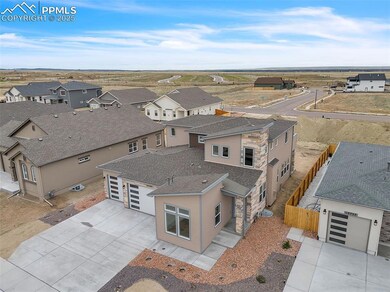 Aerial view of residential area