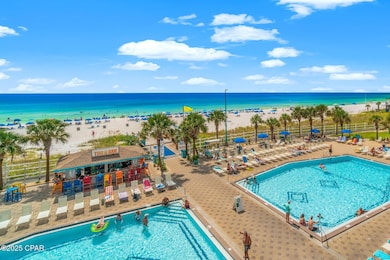 Pools and beach front