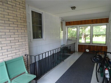 Breezeway and entrance to walk-out basement