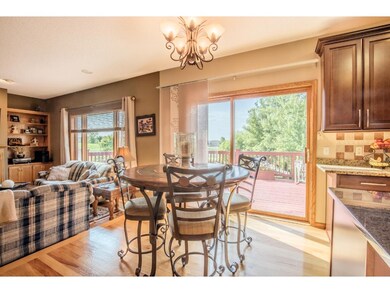 Dinette offers tranquil views of backyard and easy