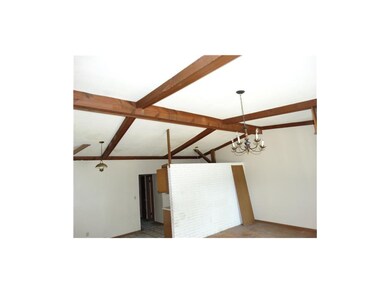 High ceilings with beams