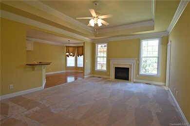 house is vacant.  Great Room,  fireplace, tray cei