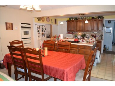 Large kitchen is open to family room