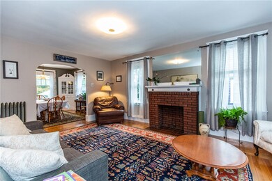 Spacious living room with gorgeous hardwood floors