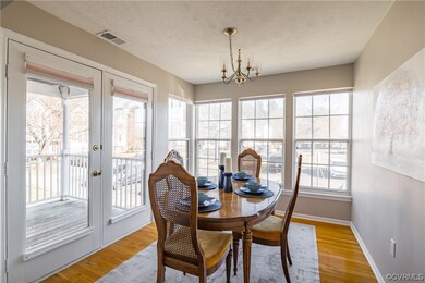 Dining room overlooking the covered patio