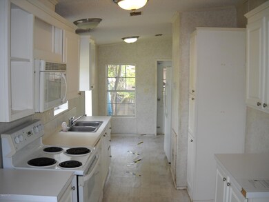 Galley kitchen view