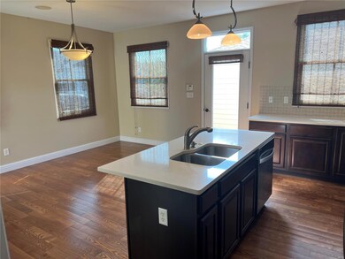 View of breakfast room and window treatments