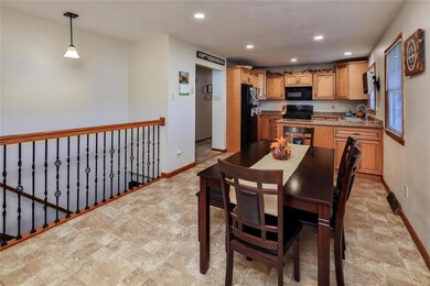 Looking toward the kitchen - stairs to the left le