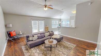 Open Concept Living Room with Vaulted Ceilings