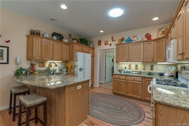 Open concept kitchen with granite