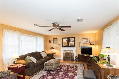 Spacious and bright living room with a decorative 