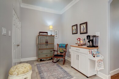 Breakfast room off the kitchen is currently being
