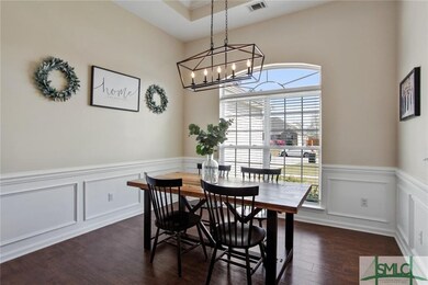 To your right is the formal dining room highlighti