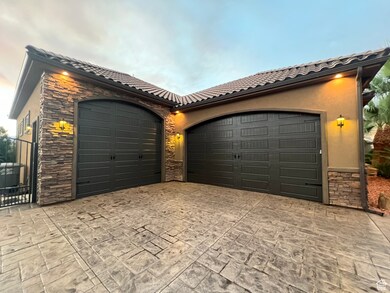 Front attached garages on side of house