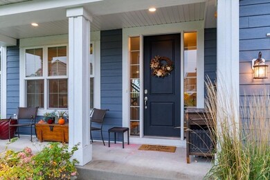 The front porch welcomes you home.  The home is wi