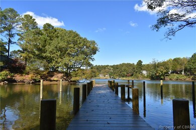 New pier with protective stain. Views north/northw
