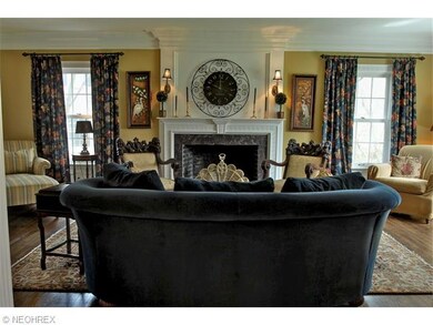 Wood Burning Fireplace with Marble Surround