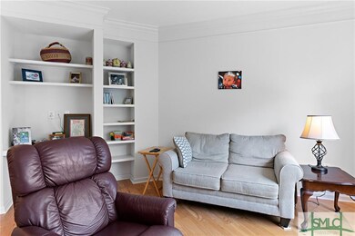 Living area has built-ins ready for your favorite 