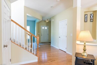 Foyer with wood flooring