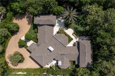 Drone overhead of Cottage 494 and Drive