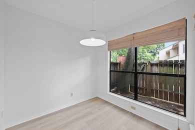 Unfurnished dining area featuring light wood-type