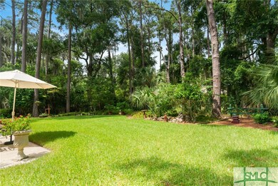 Private lush backyard