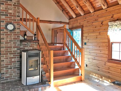 Stairs and Pellet Stove