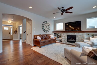 Living Room W/Engineered Hardwood Floors