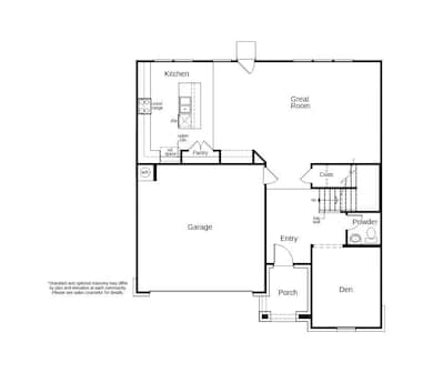 This floor plan features 3 bedrooms, 2 full baths,