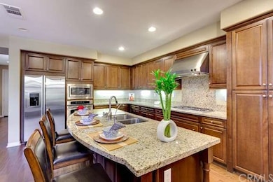 Gourmet kitchen with European-style maple cabinetr