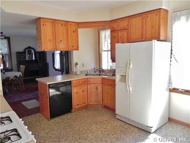 Kitchen. eat-in kitchen has newer maple cabinets.
