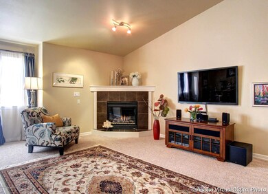 Cozy gas fireplace