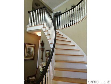 Foyer Stunning semicircular stairs in foyer with c