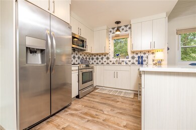 Kitchen renovation opened up the wall to allow for