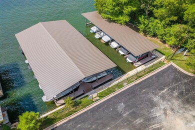 View from above of property featuring a large bod