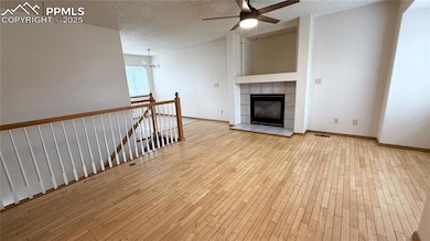 with gas log fireplace