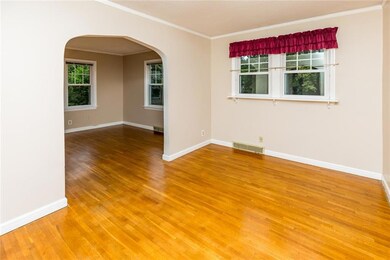 Spacious living room and dining room.