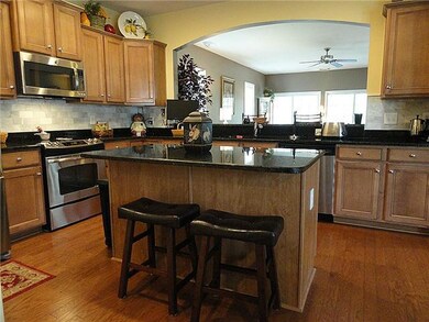 The Island in the Kitchen is perfect for Bar Stools!