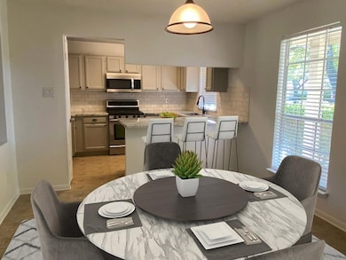 Private dining area next to open kitchen!
